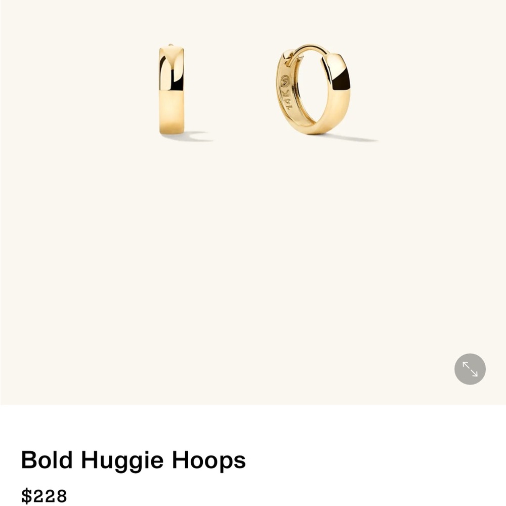 Mejuri Bold 14k Gold Huggie Hoops
